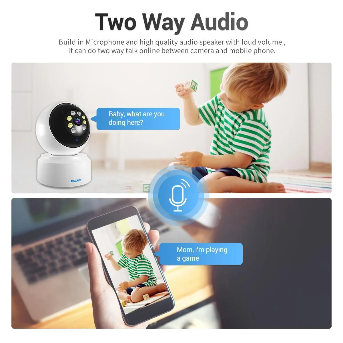1080P Dual-Band Wifi Ip Camera With Night Vision Motion Detection Auto Tracking Tf Card And Two-Way Audio