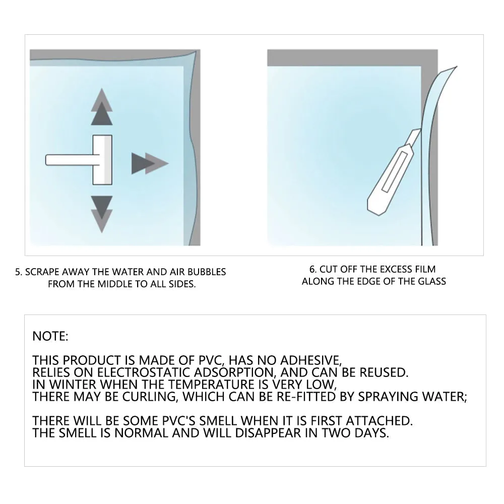 3M Privacy Glass Film Sticker | Static Cling Window Decals Glass Film (Begonia, 40300cm)