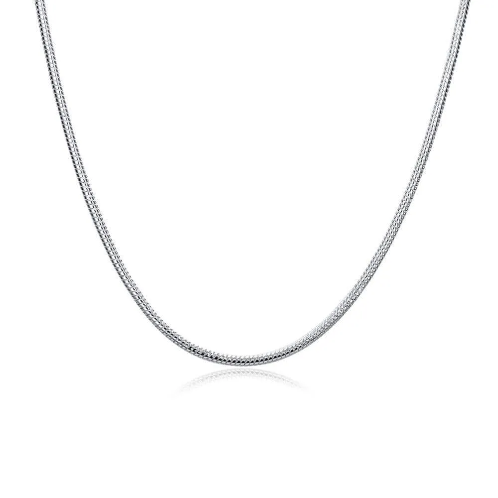 3mm 20 inches silver plated Italian Necklace Chain