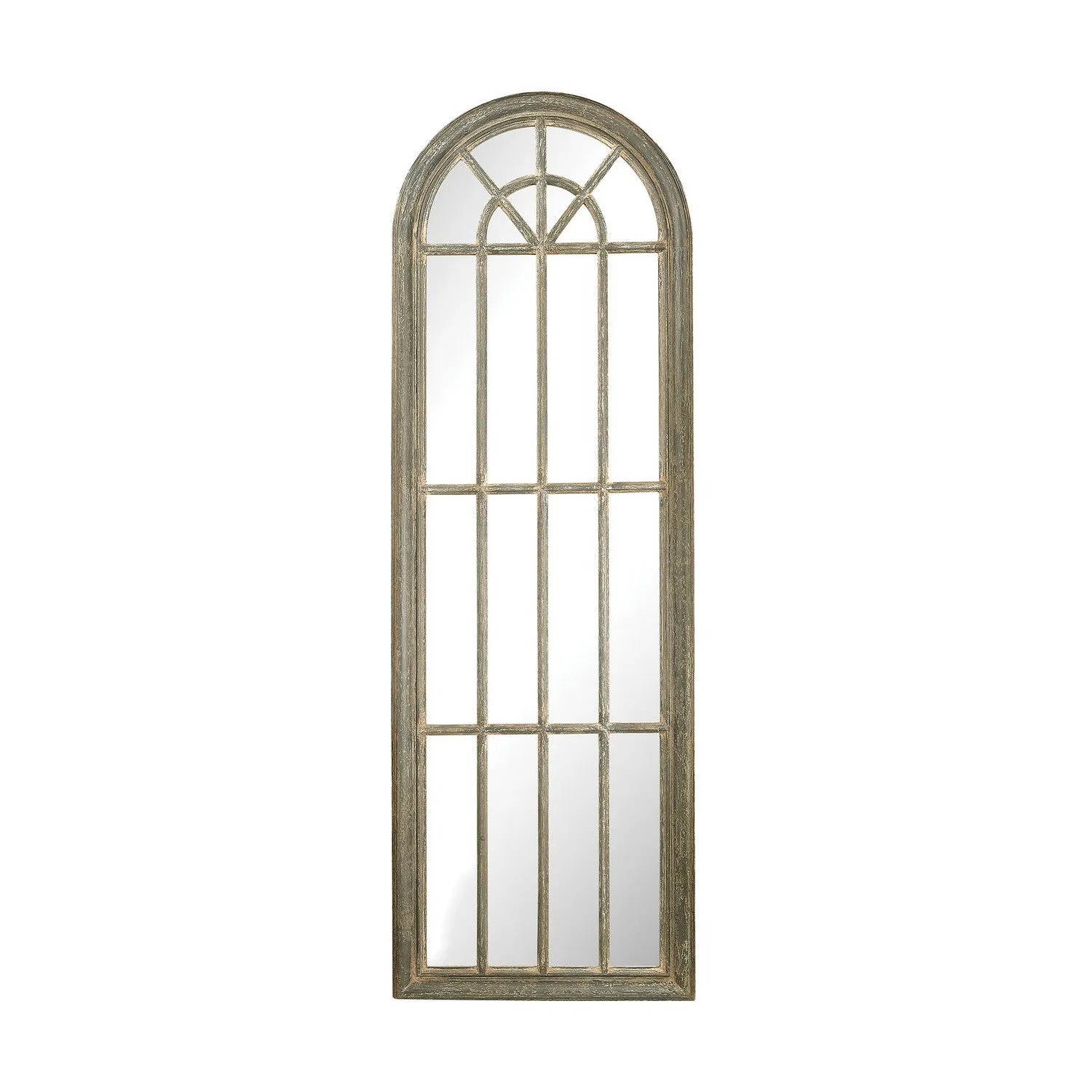 Arched Windowpane Mirror