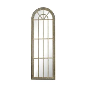 Arched Windowpane Mirror