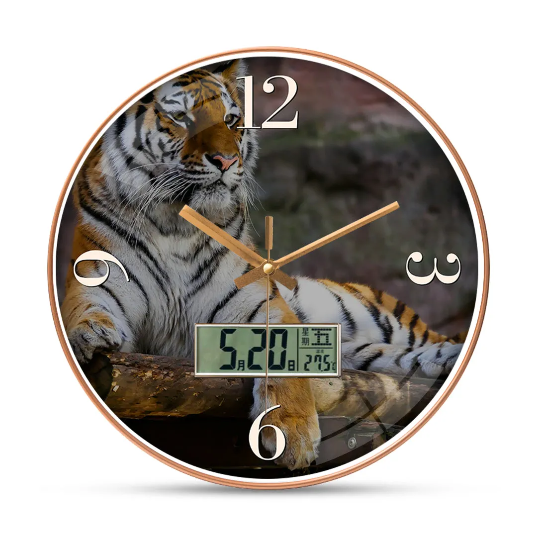 Attituded tiger wall clock