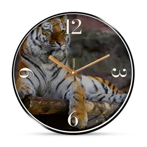 Attituded tiger wall clock