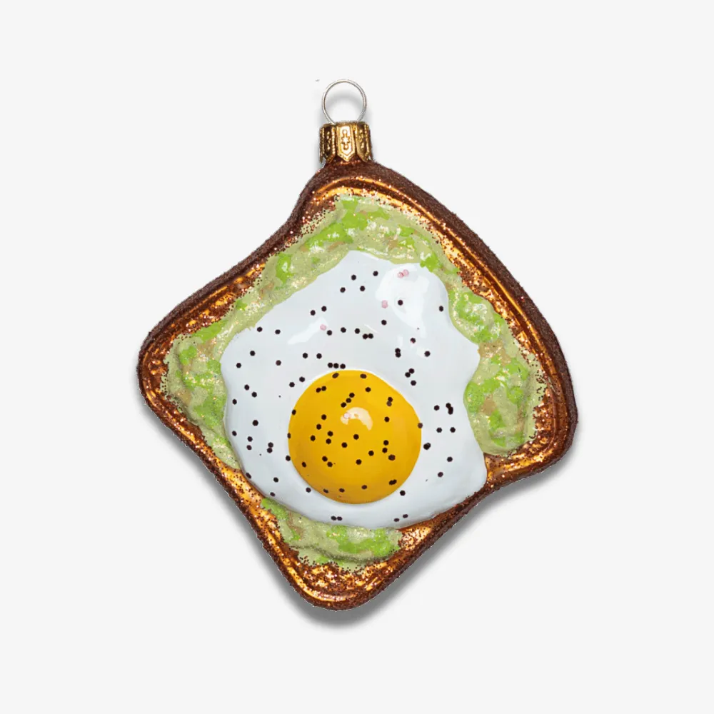 Avocado Toast with Egg Ornament