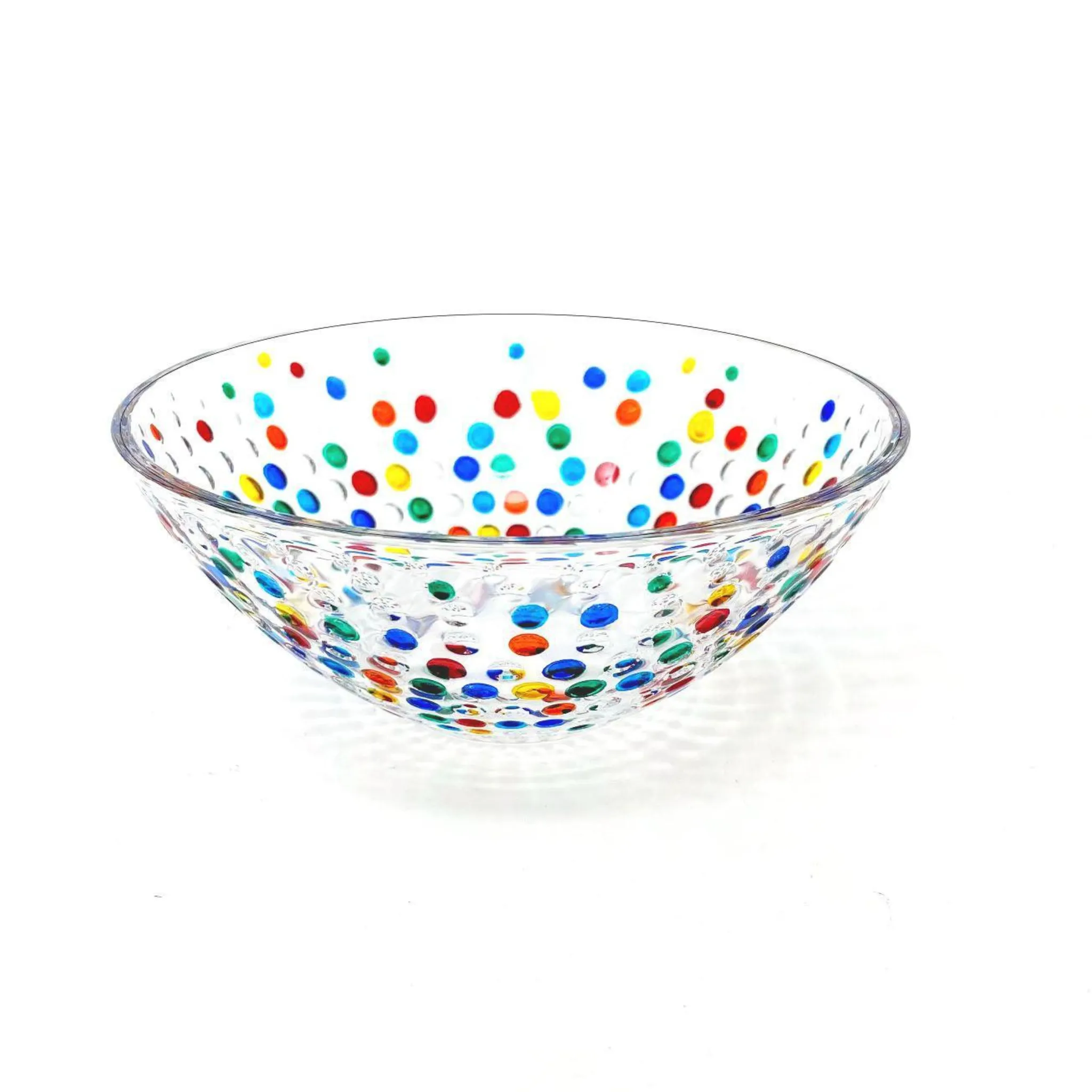 Bubbles Glass Bowl, Medium, Hand-painted in Italy