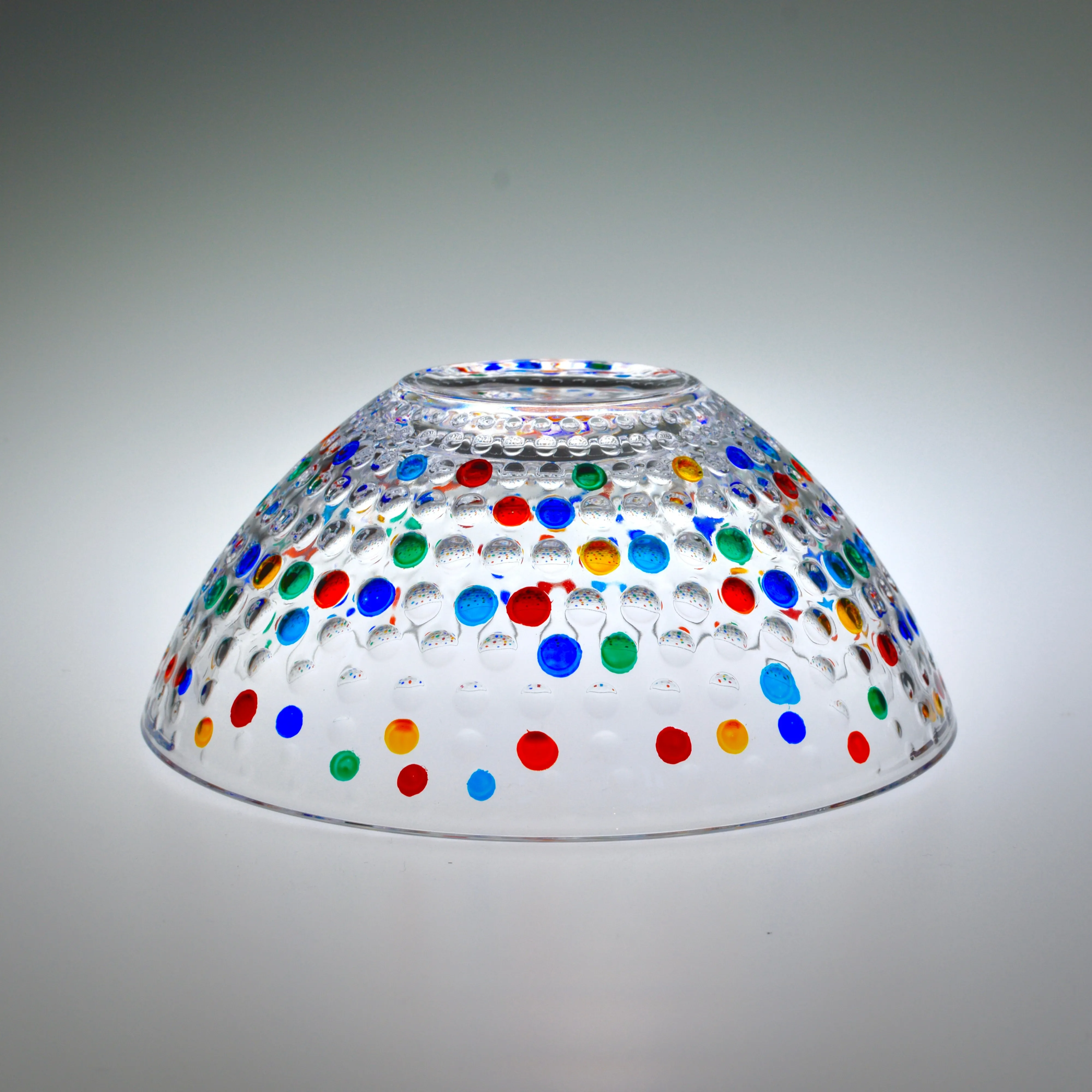Bubbles Glass Bowl, Medium, Hand-painted in Italy