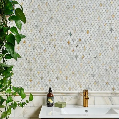 Ca'Pietra Palazzo Oro Marble Diamond Mosaic