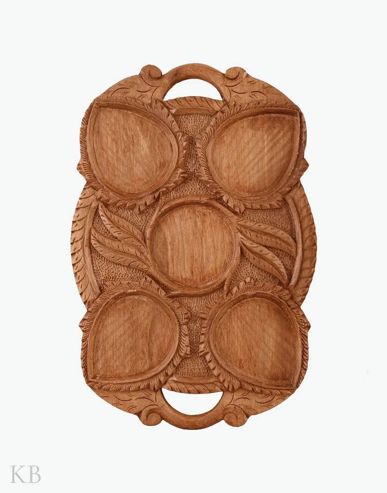 Carved Glass Serving Tray