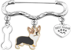 CENWA Corgi Jewelry Dog Lover Gifts Corgi Owner Corgi Gifts Corgi Charm Brooch Pin