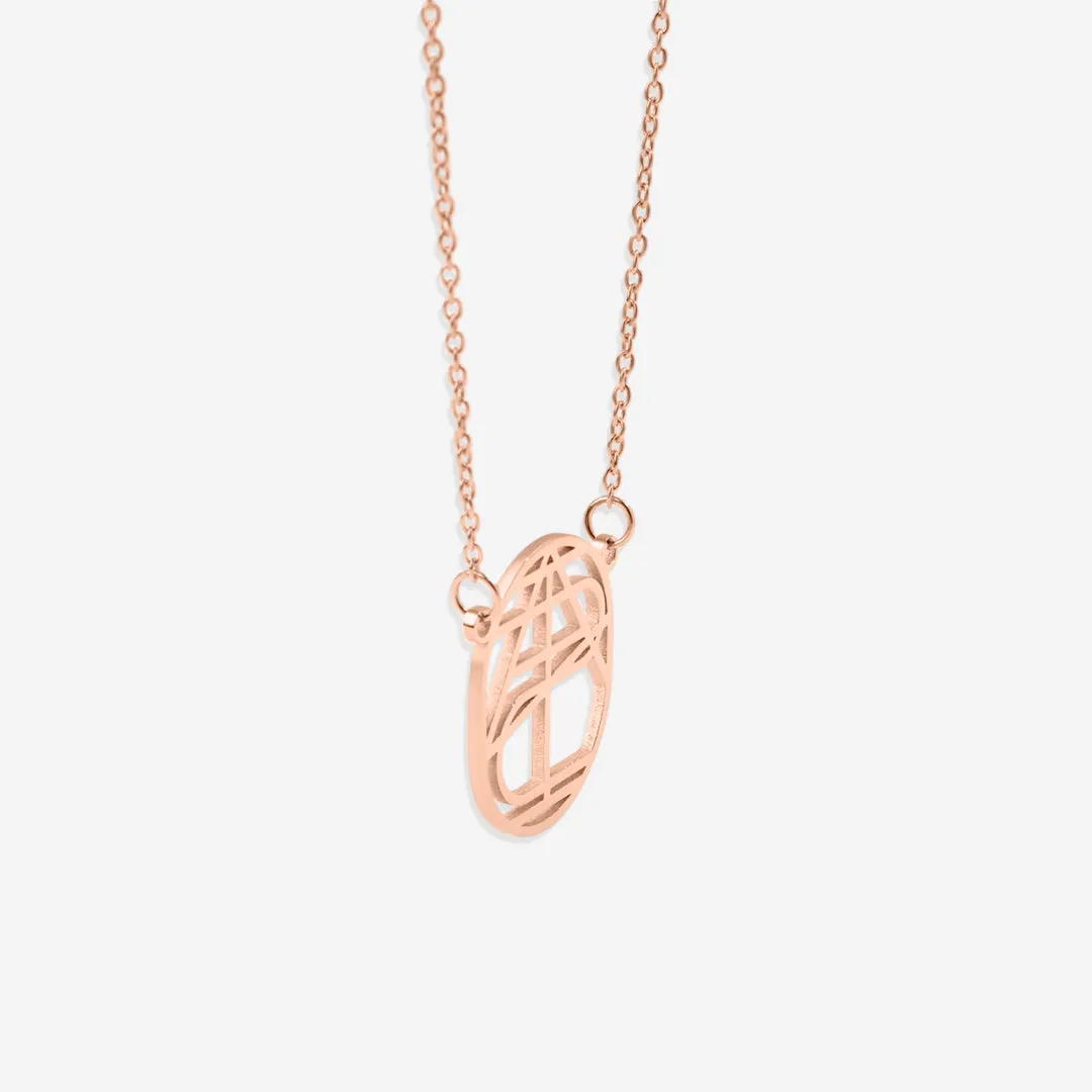 Circular Minimalist Monogram Name Necklace