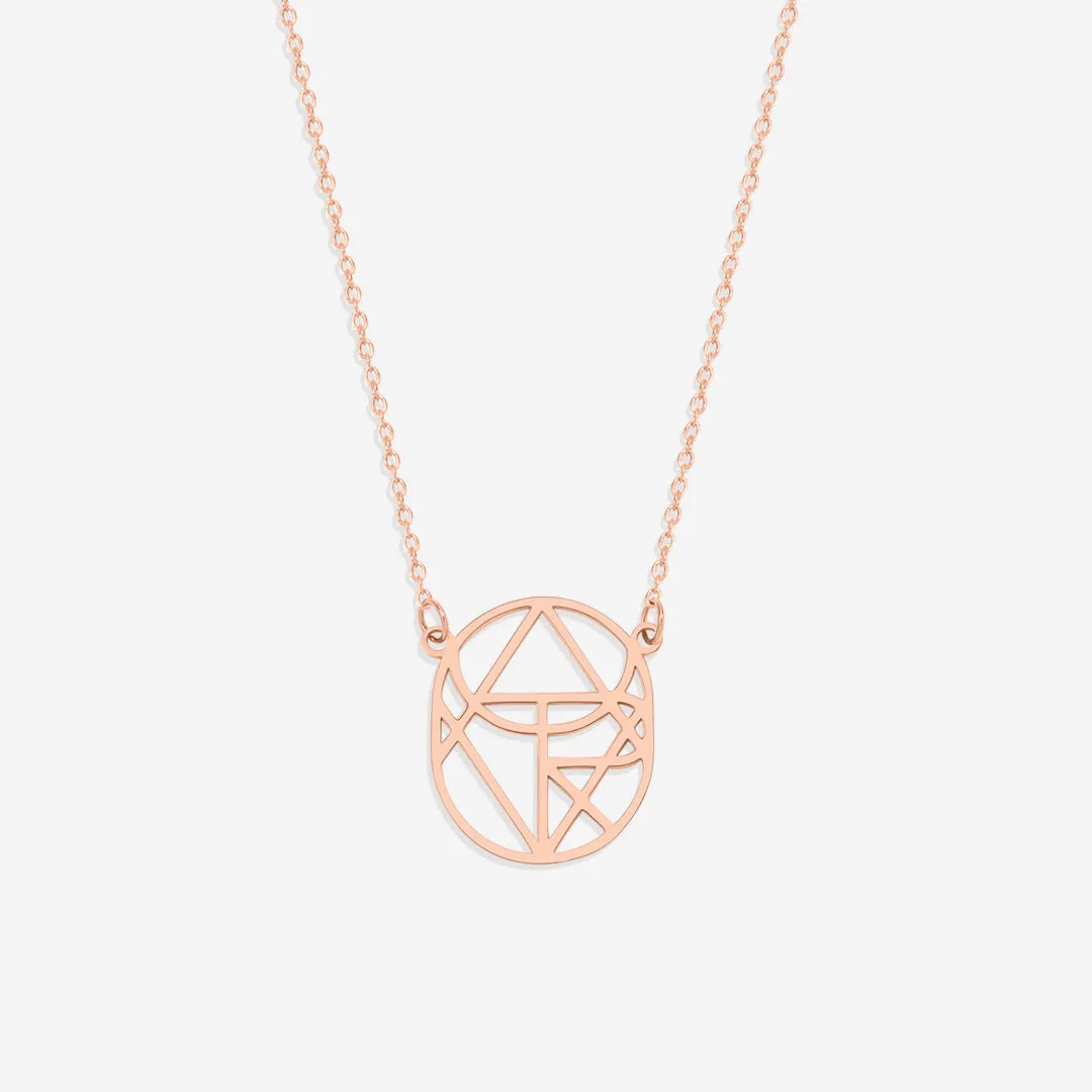 Circular Minimalist Monogram Name Necklace