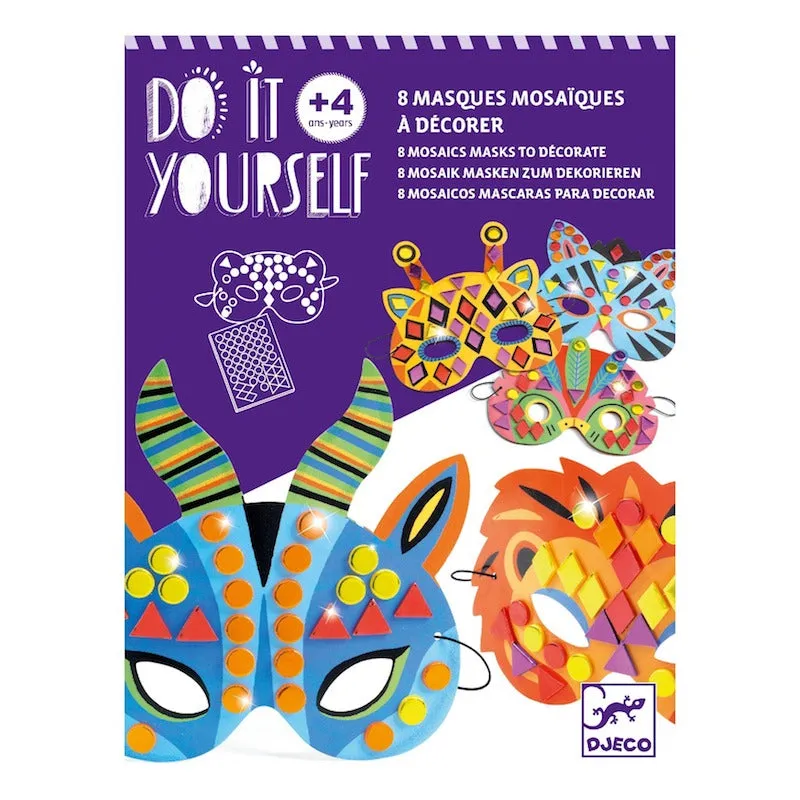 Djeco DIY Mosaics Masks - Jungle Animals