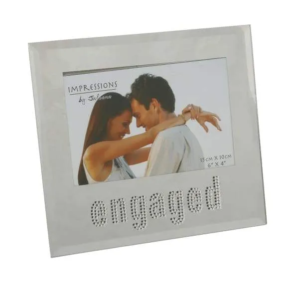 Engaged Glass Photo Frame -  6" x 4"