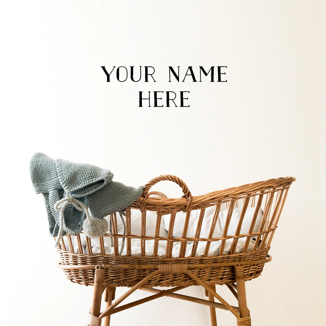 Farmhouse Font Custom Name Decal Set