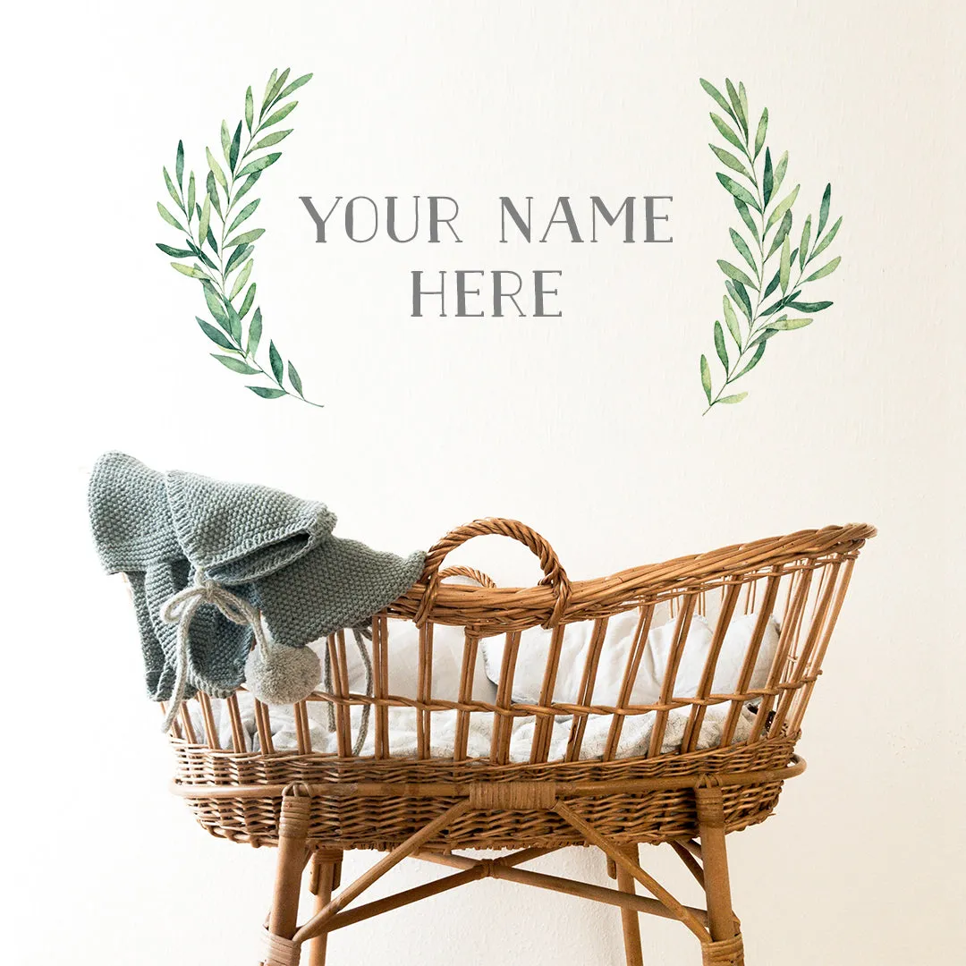 Farmhouse Font Custom Name Decal Set