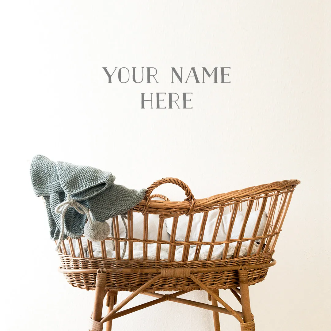 Farmhouse Font Custom Name Decal Set