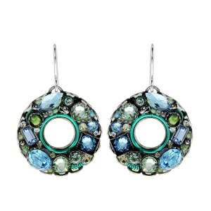 Firefly Mosaics Sparkling Aqua Collection Hoop Earrings