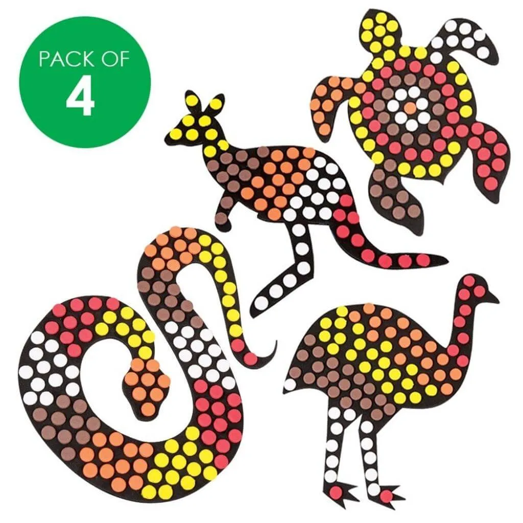 Foam Australian Animal Mosaics Multi Pack - Pack of 4