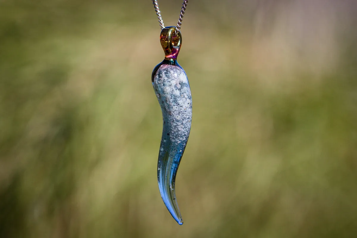 Italian Horn Pendants with Cremation Ash
