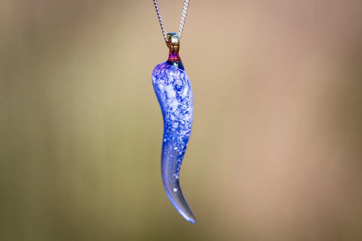 Italian Horn Pendants with Cremation Ash