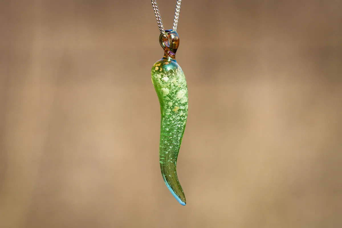 Italian Horn Pendants with Cremation Ash