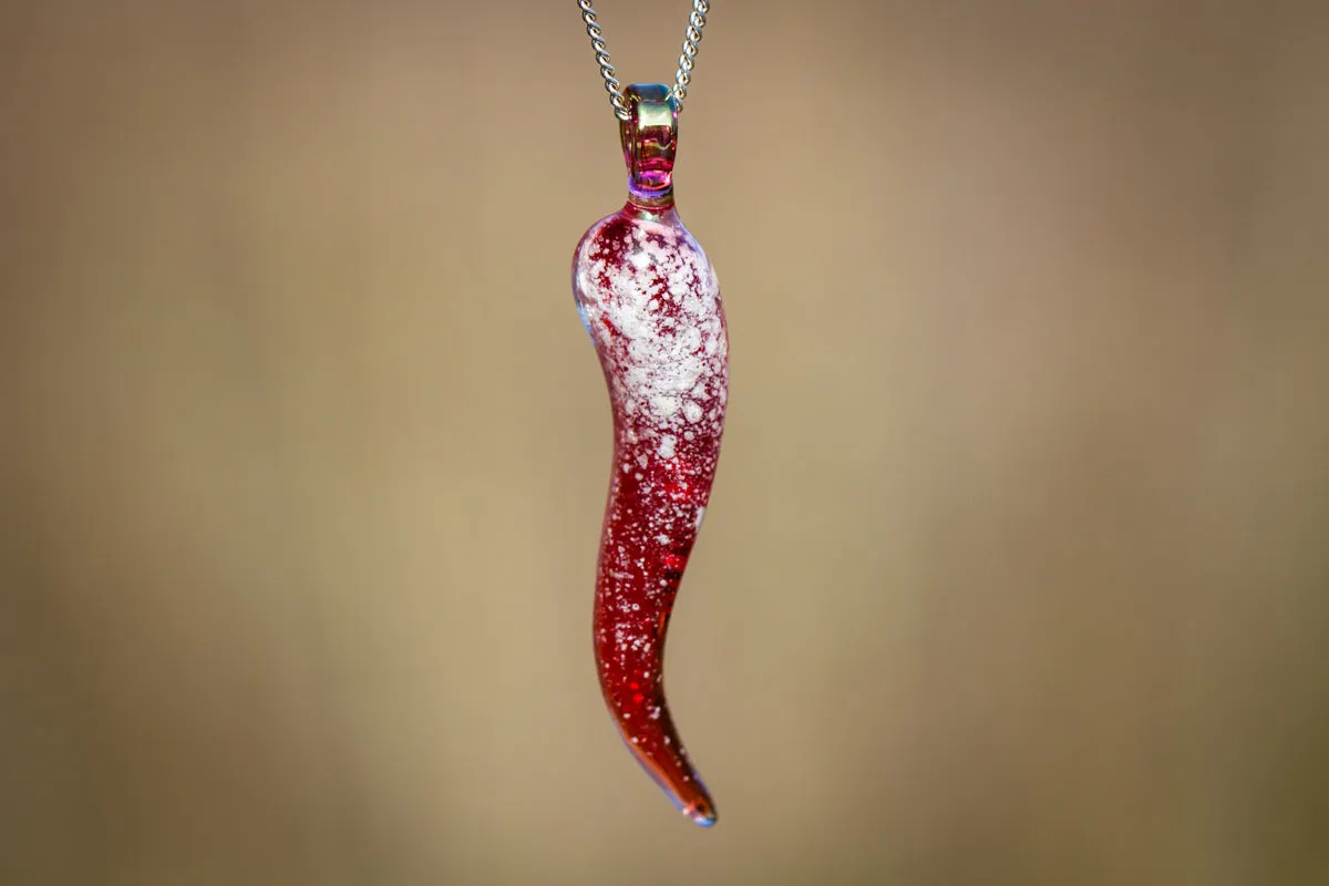 Italian Horn Pendants with Cremation Ash