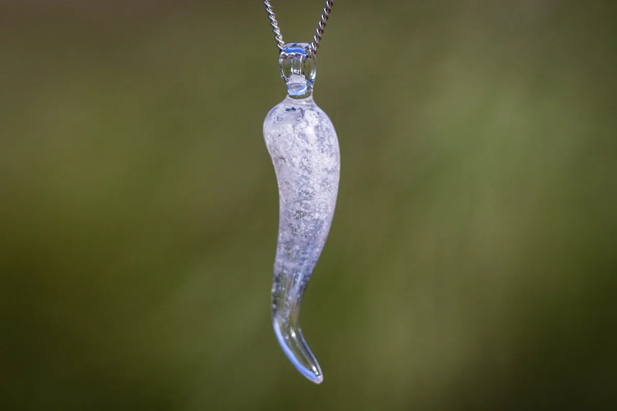 Italian Horn Pendants with Cremation Ash