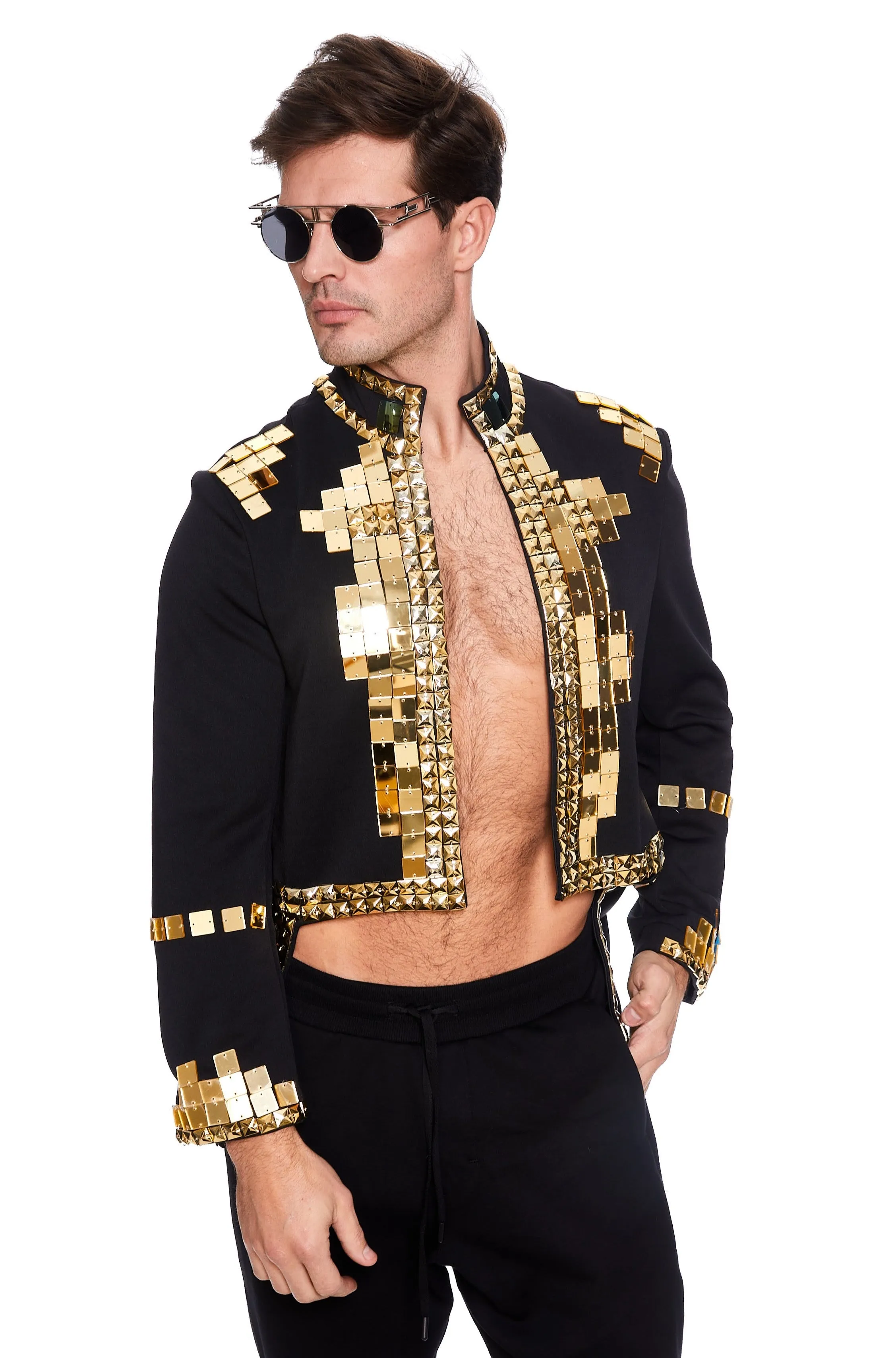 Light My Fire Black and Gold Mirrored Jacket