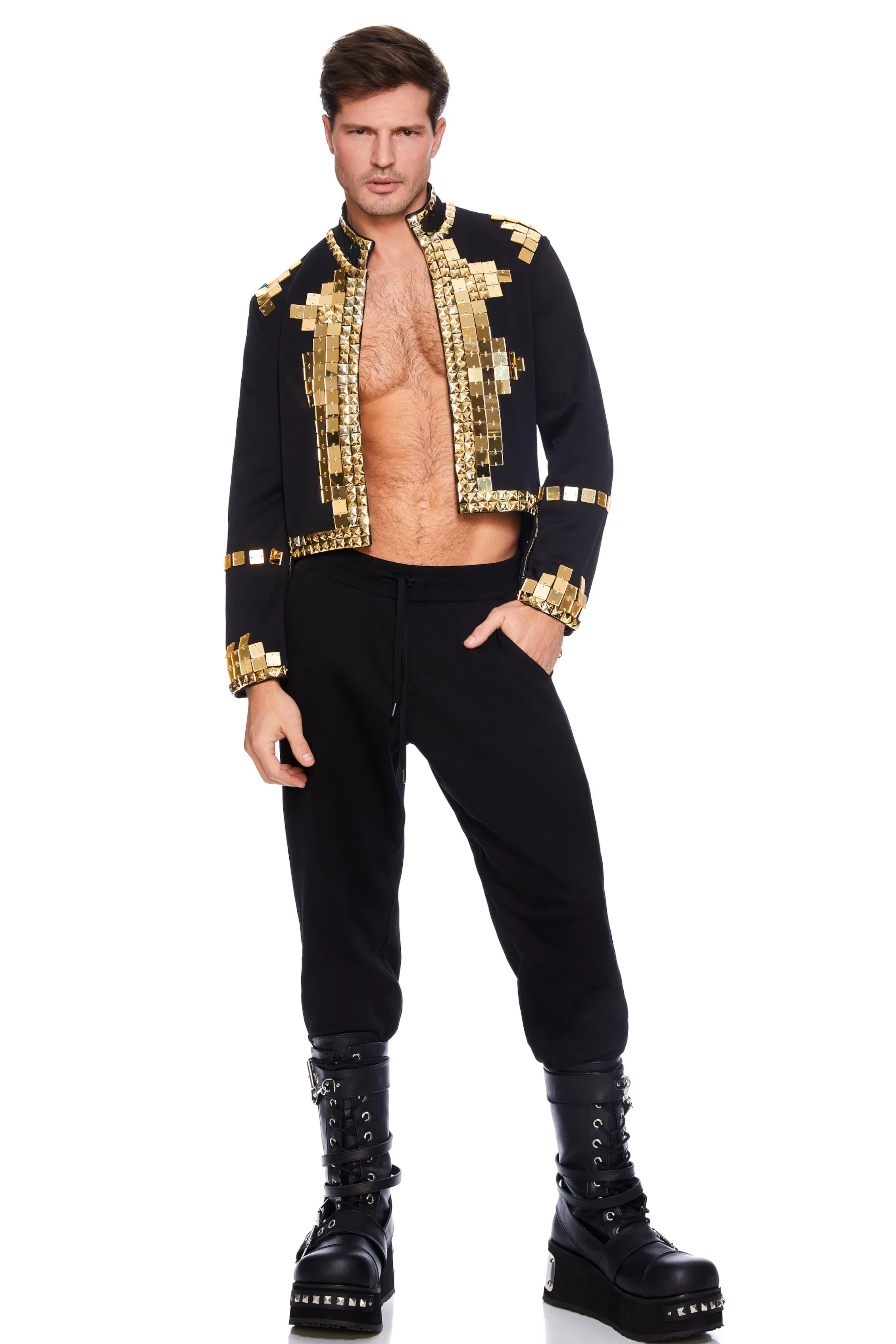 Light My Fire Black and Gold Mirrored Jacket