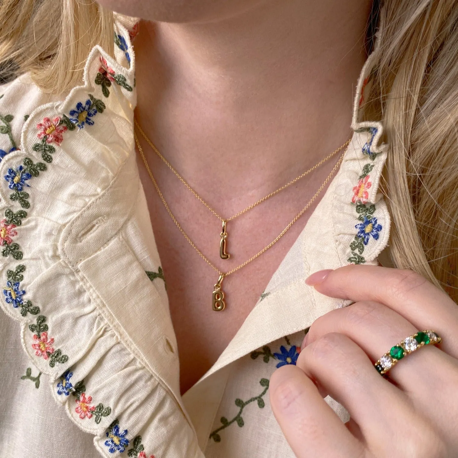 Love Letter Bubble Font Pendant
