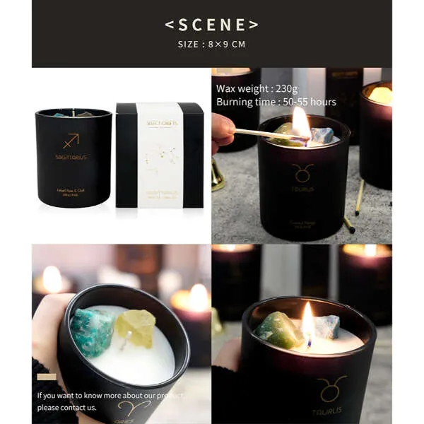 Lumira - Astrological candle with natural stones