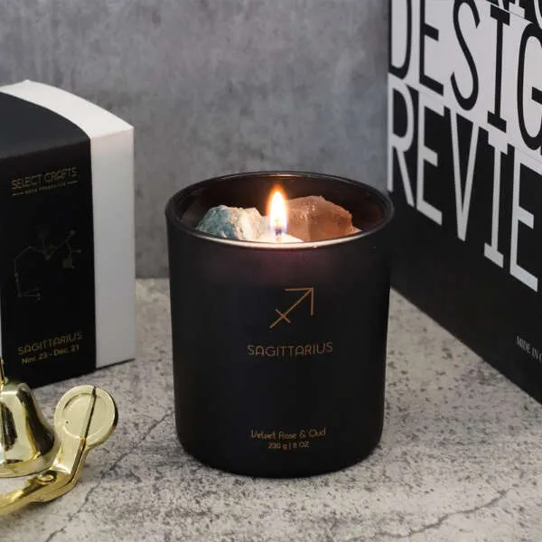 Lumira - Astrological candle with natural stones