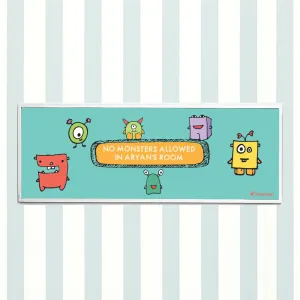 Personalised 'No Monsters Allowed' Frame