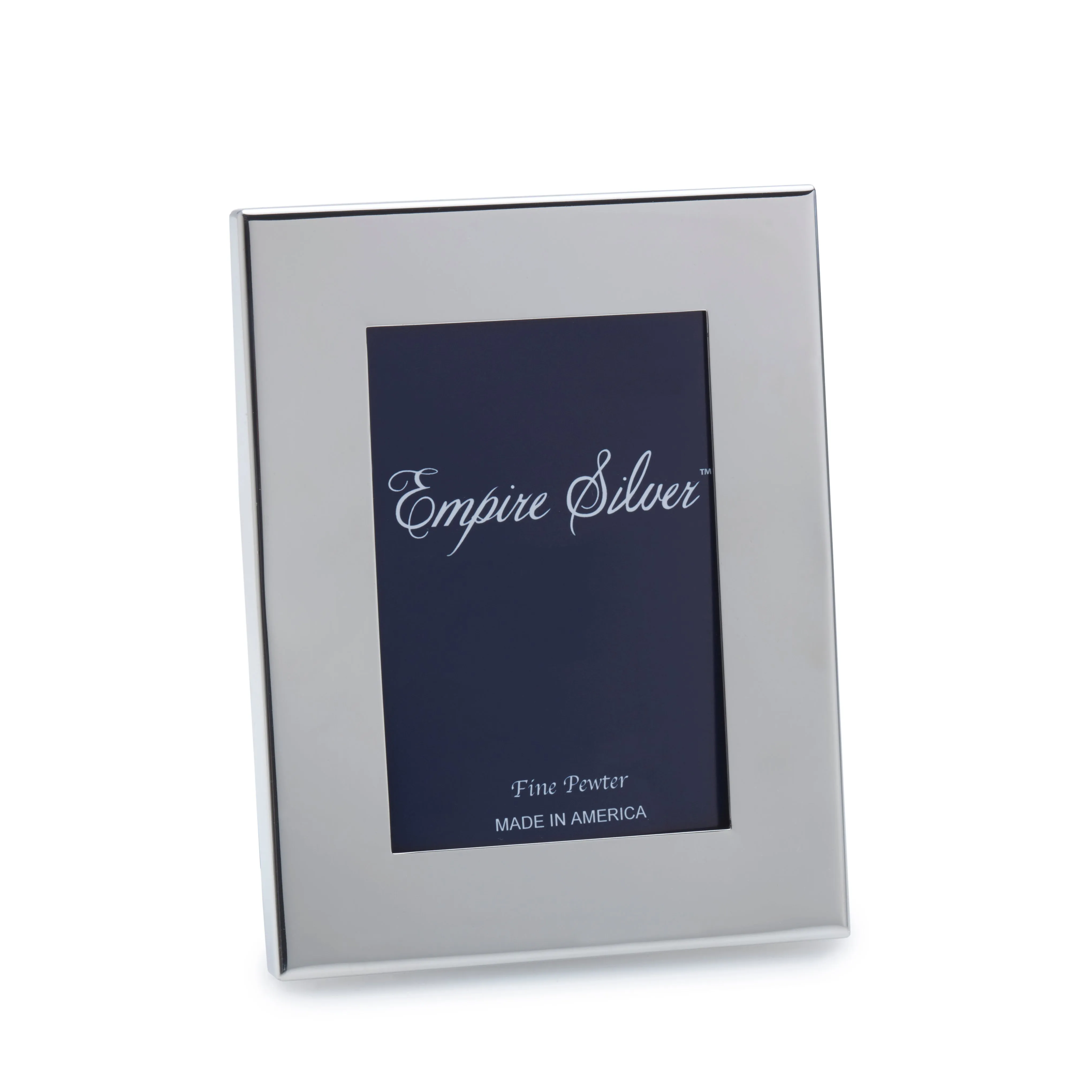 Pewter Channel Back Pewter Picture Frame, 5 x 7