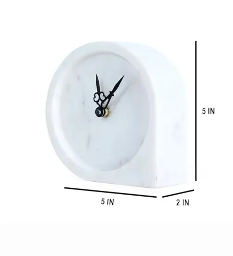 POSH N PLUSH Orbing Style Marble Table Clock