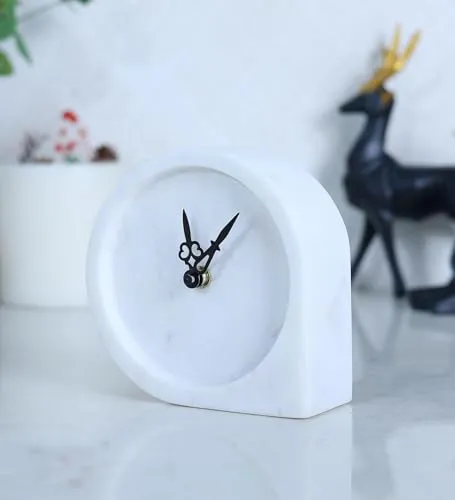 POSH N PLUSH Orbing Style Marble Table Clock