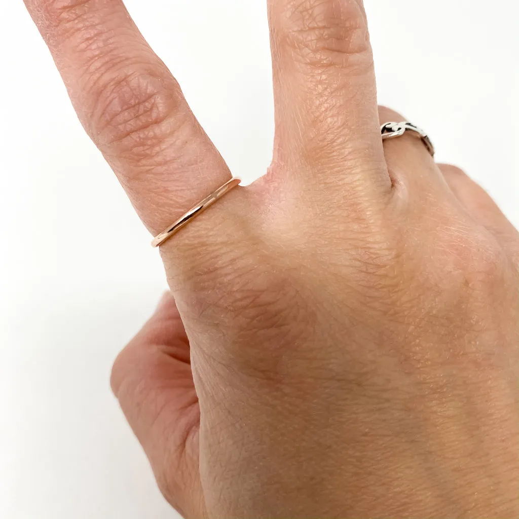 Smooth Stacker Ring | Rose Gold