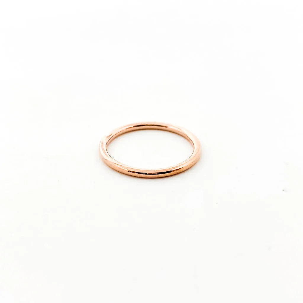 Smooth Stacker Ring | Rose Gold