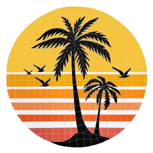 Sunset Palms - Pool Mosaic