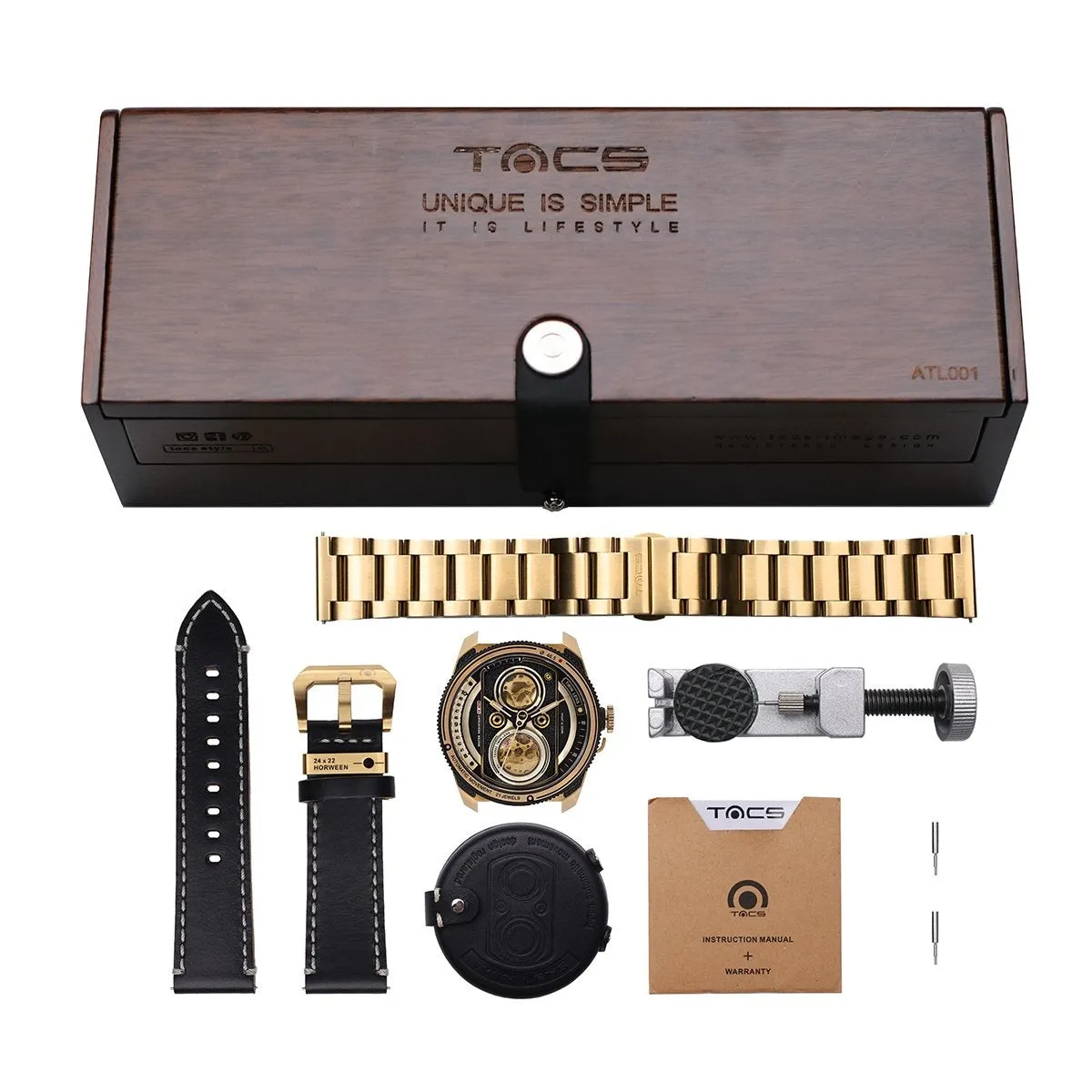 TACS  AUTOMATIC ATL - Retro Gold with BoxSet (TS2002B)