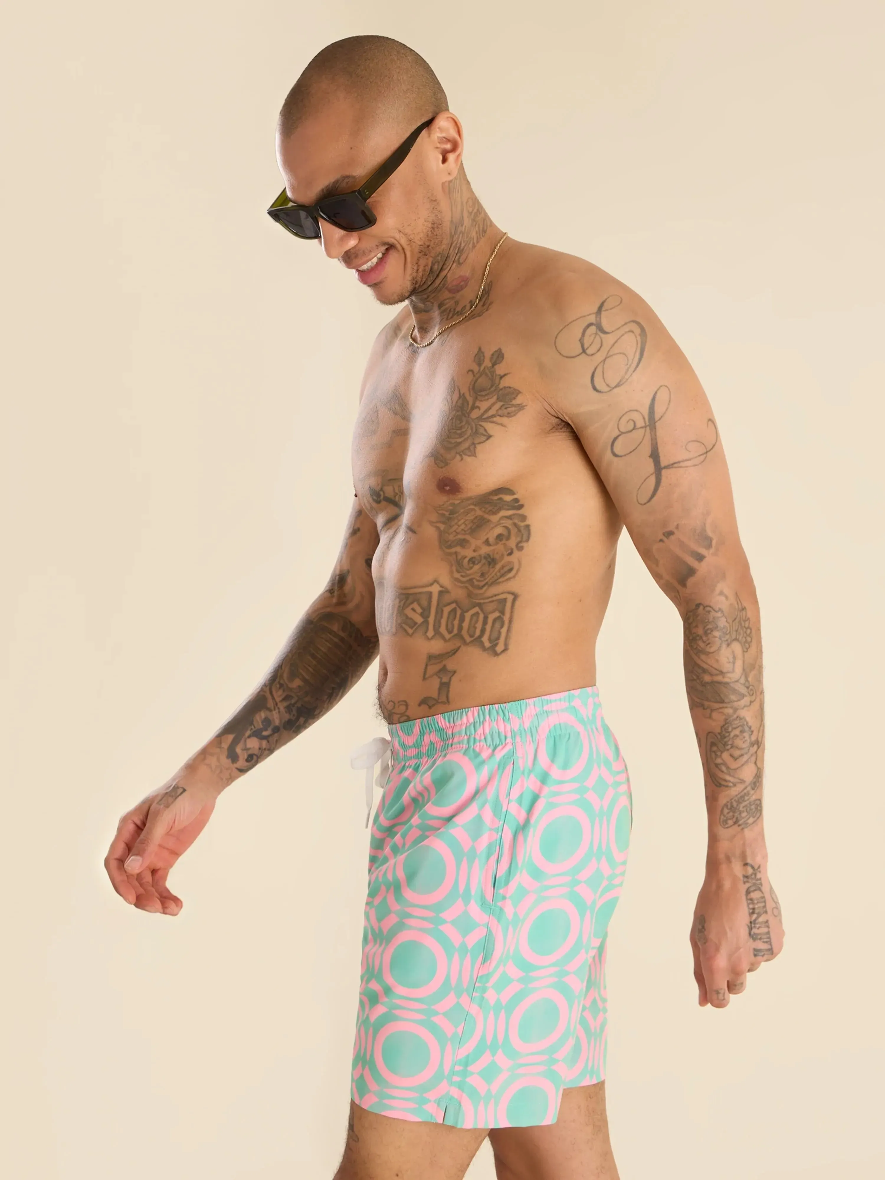 The Mosaics 7" (Classic Lined Swim Trunk)