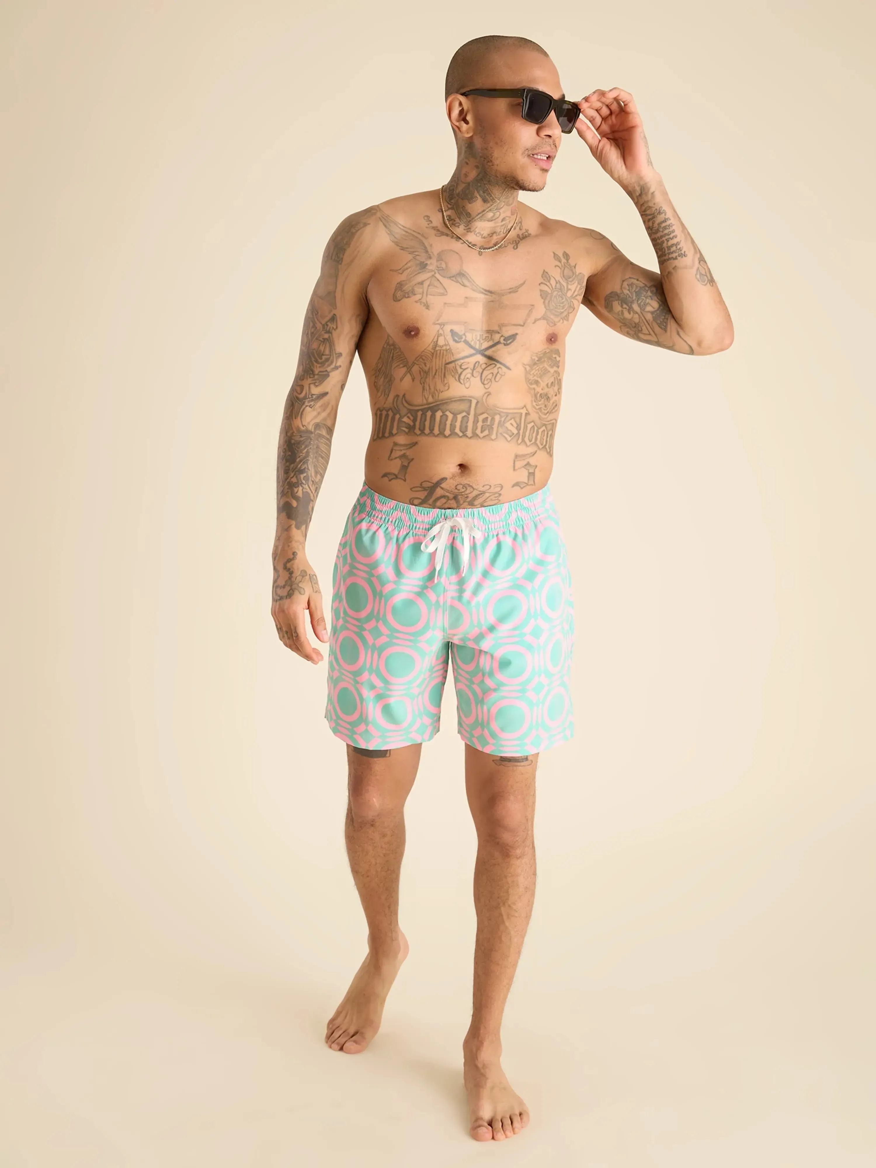 The Mosaics 7" (Classic Lined Swim Trunk)