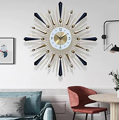 WANGFENG Clocks Wall Clocks Living Room Home Clock Decorations Simple Clocks Personality Atmosphere Creative Art Light Luxury Wall Watches