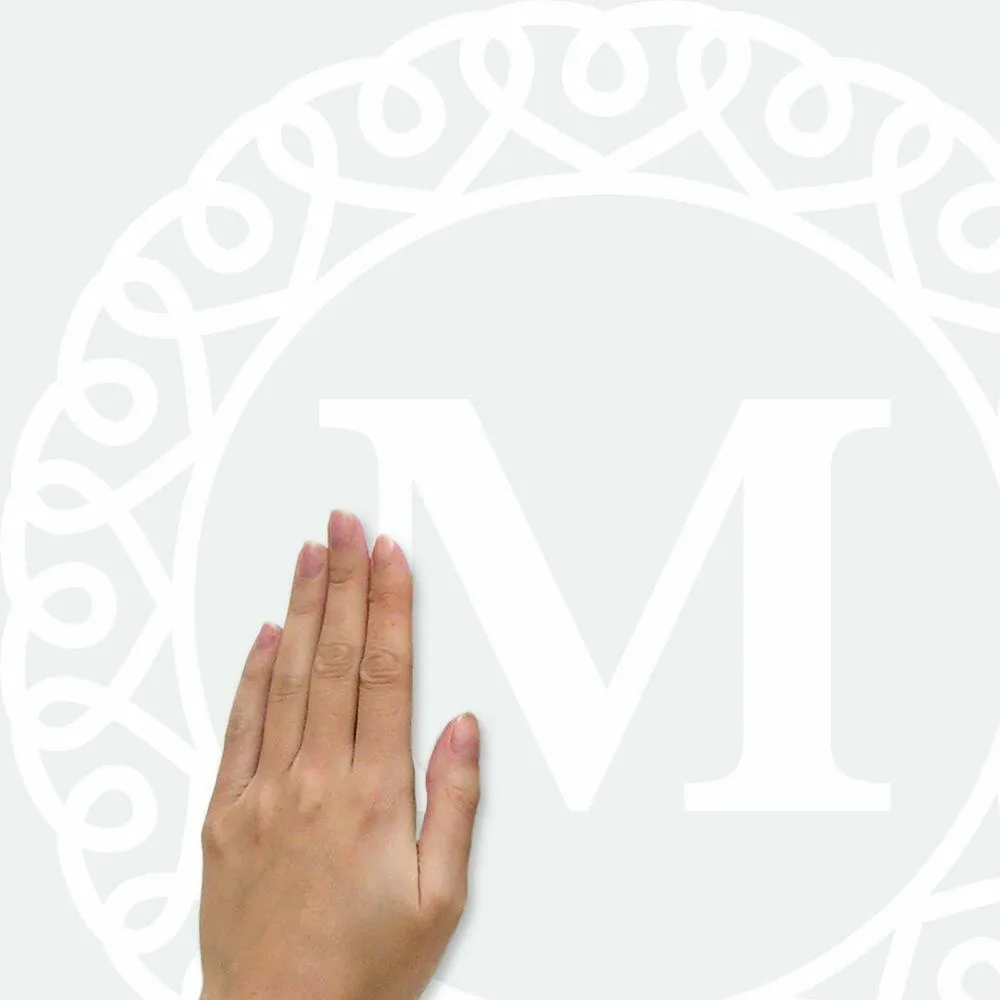 White Serif Monogram Peel and Stick Giant Wall Decals