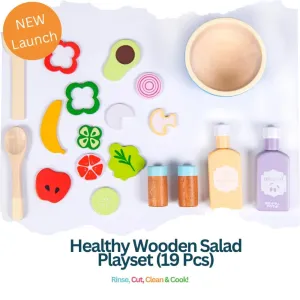 Wooden Healthy Salad Playset (19 Pcs)